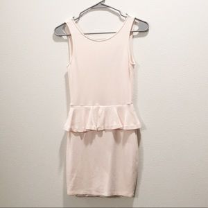 Light Pink Peplum Dress